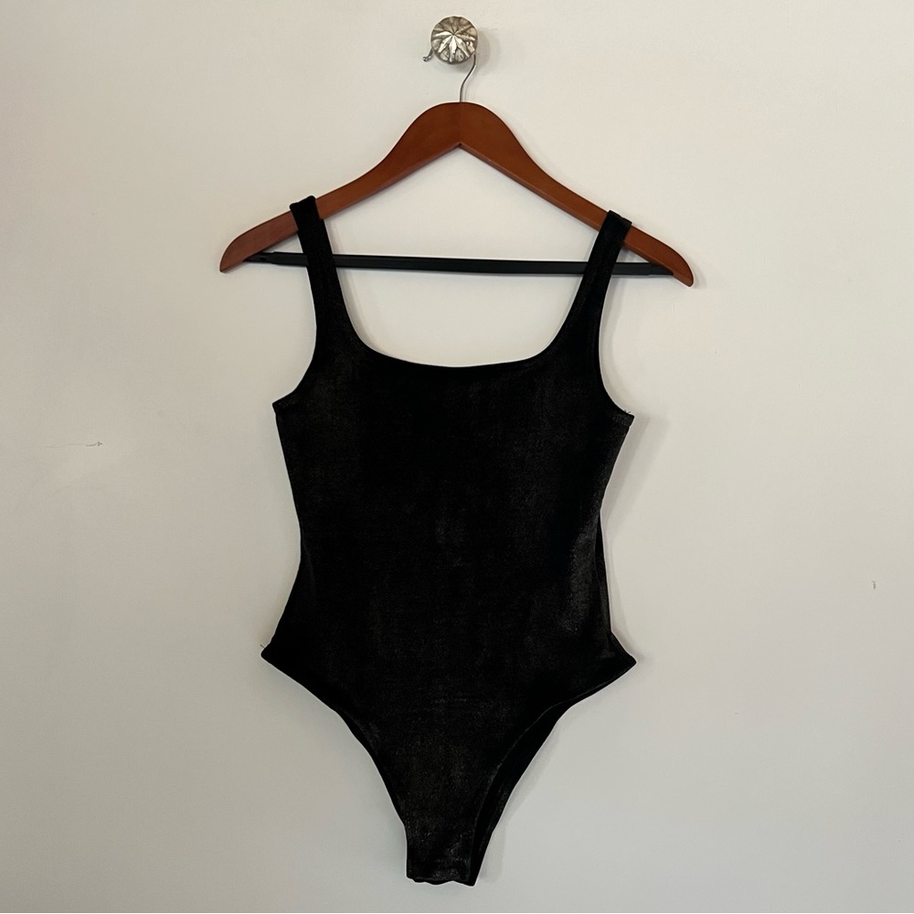 Topshop Black Scoop Neck Bodysuit
